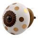 Golden Dot Ceramic Drawer Knob